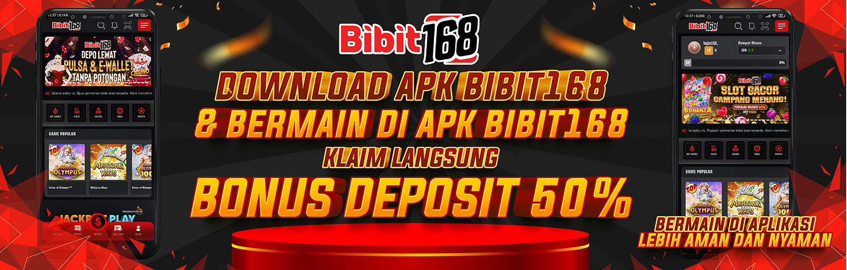 DOWNLOAD DAN BERMAIN DI APK BISA KLAIM BONUS DEPOSIT 50%