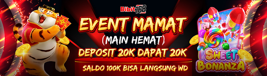 EVENT MAIN HEMAT 100% SLOT GAME BIBIT168 