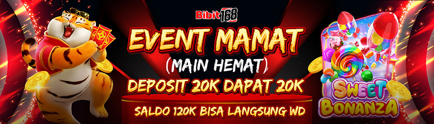 EVENT MAIN HEMAT 100% SLOT GAME BIBIT168 